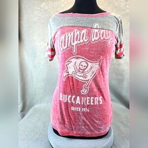 Torch women's  Tampa bay buccaneers Distressed look t shirt medium